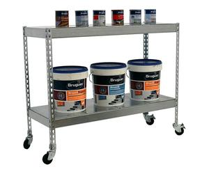 Simonforte Estantería metálica Mobile Metal (Al x An x Pr: 97,5 x 150 x 75 cm, Número de baldas: 2 ud., Inserción, Galvanizado, Capacidad de carga...