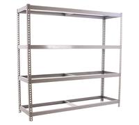 Simonforte Estantería para cargas pesadas (Al x An x Pr: 200 x 150 x 75 cm, Número de baldas: 4 ud., Inserción, Galvanizado, Capacidad de carga por...
