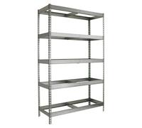 Simonforte Estantería para cargas pesadas (Al x An x Pr: 200 x 210 x 60 cm, Número de baldas: 5 ud., Inserción, Galvanizado, Capacidad de carga por...