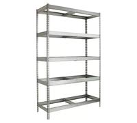 Simonforte Estantería para cargas pesadas (Al x An x Pr: 200 x 240 x 45 cm, Número de baldas: 5 ud., Inserción, Galvanizado, Capacidad de carga por...