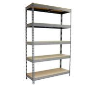 Simonrack Estantería metálica SimonTaller 5 baldas de madera sin tornillos 2000x1500x600 600 kg