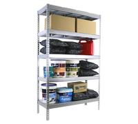 Simonforte Estantería para cargas pesadas Metal (Al x An x Pr: 200 x 210 x 60 cm, Capacidad de carga por balda: 500 kg, Número de baldas: 5 ud.,...