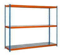 Simonforte Estantería para cargas pesadas Metal (Al x An x Pr: 200 x 240 x 45 cm, Capacidad de carga por balda: 600 kg, Número de baldas: 3 ud.,...