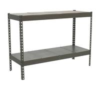 Simonforte Estantería para cargas pesadas Metal (Al x An x Pr: 90 x 150 x 60 cm, Capacidad de carga por balda: 600 kg, Número de baldas: 2 ud.,...