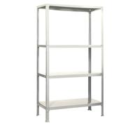 Simonhome Estantería metálica Fileclick Mini (Al x An x Pr: 160 x 80 x 36 cm, Número de baldas: 4 ud., Inserción, Blanco)