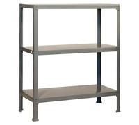 Simonhome Estantería metálica Fileclick Mini (Al x An x Pr: 90 x 80 x 36 cm, Número de baldas: 3 ud., Inserción, Gris)