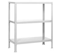 Simonhome Estantería metálica Fileclick Plus (Al x An x Pr: 90 x 100 x 36 cm, Número de baldas: 3 ud., Inserción, Blanco)