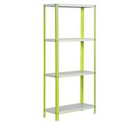Simonhome Estantería metálica Homeclassic Color Mini (Al x An x Pr: 160 x 80 x 40 cm, Capacidad de carga por balda: 100 kg, Número de baldas: 4...