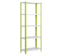 Simonhome Estantería metálica Homeclassic Color Mini (Al x An x Pr: 180 x 80 x 30 cm, Capacidad de carga por balda: 100 kg, Número de baldas: 5...