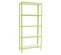 Simonhome Estantería metálica Homeclick Wood Color Mini (Al x An x Pr: 180 x 80 x 30 cm, Capacidad de carga por balda: 150 kg, Número de baldas: 5...