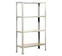 Simonhome Estantería metálica Mini (Al x An x Pr: 160 x 80 x 30 cm, Capacidad de carga por balda: 100 kg, Número de baldas: 4 ud., Atornillado,...