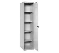 Simonlocker Armario multiusos metálico Cleaning Desmontada (L x An x Al: 40 x 40 x 180 cm, Número de puertas: 1 ud., Gris/Blanco)