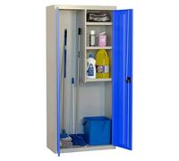 Simonlocker Armario multiusos metálico Cleaning Desmontado (L x An x Al: 40 x 60 x 180 cm, Número de puertas: 2 ud., Gris/Azul)