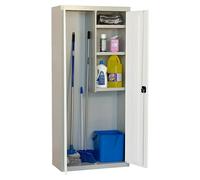 Simonlocker Armario multiusos metálico Cleaning Desmontado (L x An x Al: 40 x 60 x 180 cm, Número de puertas: 2 ud., Gris/Blanco)