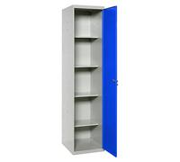 Simonlocker Armario multiusos metálico Cleaning (L x An x Al: 40 x 40 x 180 cm, Número de puertas: 1 ud., Gris/Azul)