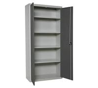 Simonlocker Armario multiusos metálico Multi Professional Desmontado (L x An x Al: 40 x 100 x 180 cm, Gris/Antracita, Número de baldas: 4 ud.)