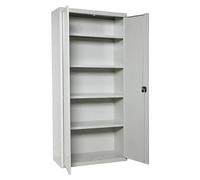 Simonlocker Armario multiusos metálico Multi Professional Desmontado (L x An x Al: 40 x 100 x 180 cm, Gris/Gris, Número de baldas: 4 ud.)