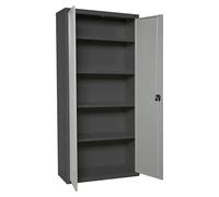 Simonlocker Armario multiusos metálico Multi Professional Desmontado (L x An x Al: 40 x 60 x 180 cm, Antracita/Gris, Número de baldas: 4 ud.)