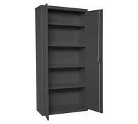 Simonlocker Armario multiusos metálico Multi Professional Desmontado (L x An x Al: 40 x 80 x 180 cm, Antracita/Antracita, Número de baldas: 4 ud.)
