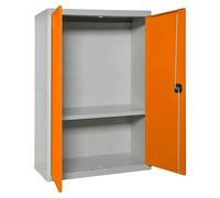 Simonlocker Armario multiusos metálico Multi Professional Desmontado (L x An x Al: 40 x 80 x 90 cm, Gris/Naranja, Número de baldas: 1 ud.)