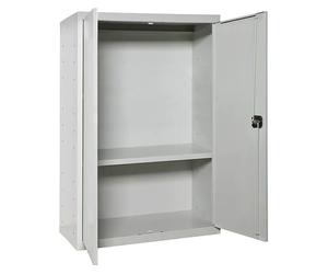 Simonlocker Armario multiusos metálico Multi Professional Desmontado (L x An x Al: 40 x 80 x 90 cm, Gris/Gris, Número de baldas: 1 ud.)