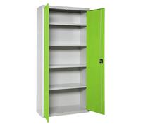 Simonlocker Armario multiusos metálico Multi Professional (L x An x Al: 40 x 60 x 180 cm, Número de puertas: 2 ud., Gris/Verd)
