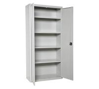 SimonRack Amario Metálico Almacenaje, Armario Multiusos, 2 Puertas, 4 Estantes, 1800x600x400 mm, Gris - Simonlocker Gray Large