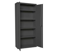 SimonRack Amario Metálico Almacenaje, Armario Multiusos, 2 Puertas, 4 Estantes, 1800x800x400 mm, Antracita - Simonlocker Black Large