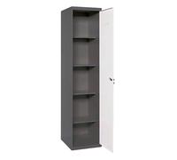 SimonRack Armario Escobero Multiusos, 1800x400x400 mm, 1 Puerta, Antracita/Blanco Black