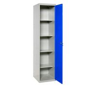 SimonRack Armario Escobero Multiusos, 1800x400x400 mm, 1 Puerta, Gris/Azul Gray