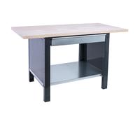 SimonRack Banco de Trabajo Taller, Capacidad Carga 1000 kg, 865x1200x750 mm, Mesa de Trabajo, 1 Cajón, Antracita/Haya - BT6 PRO Antracita Large