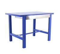 SimonRack Banco de Trabajo Taller, Capacidad Carga 600 kg, 830x1200x730 mm, Mesa de Trabajo, 1 Cajón, Azul - BT6 Blue Large