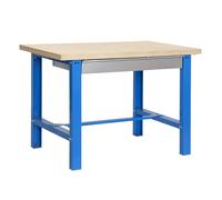 SimonRack Banco de Trabajo Taller, Capacidad Carga 600 kg, 865x1500x750 mm, Mesa de Trabajo, 1 Cajón, Azul/Madera Mdf - BT6 Blue Large