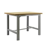 SimonRack Banco de Trabajo Taller, Capacidad Carga 600 kg, 865x1800x750 mm, Mesa de Trabajo, Gris/Madera Mdf - BT6 Gray Large