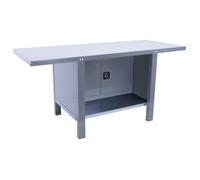 SimonRack Banco de Trabajo Taller, Capacidad Carga 700 kg, 830x1500x730 mm, Mesa de Trabajo, Guarda Herramientas, Gris - BT6 PRO Gray Large