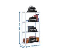 SIMONRACK Estantería Homeclassic Mini de 4 Estantes Blanco