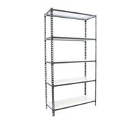 Simonclick Estantería metálica Superplus (Al x An x Pr: 200 x 110 x 40 cm, Capacidad de carga por balda: 200 kg, Número de baldas: 5 ud.,...