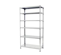 SimonRack Estanteria Metalica Almacenaje de Acero, 2500x1100x400 mm, 6 Baldas, Soporta 200 kg de Punto Flexión por balda, Galvanizado - Simonclick Silver
