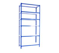 SimonRack Estanteria Metalica Almacenaje de Acero, 2500x900x300 mm, 6 Baldas, Soporta 180 kg de Punto Flexión por balda, Azul/Blanco - Simonclick White