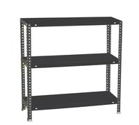 SimonRack Estanteria Metalica Almacenaje de Acero, 900x1000x400 mm, 3 Baldas, Soporta 100 kg de Punto Flexión por balda, Antracita - Simon Classic Black