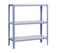 SimonRack Estanteria Metalica Almacenaje de Acero, 900x800x300 mm, 3 Baldas, Soporta 150 kg de Punto Flexión por balda, Violeta/Blanco - Simon Home Black Large