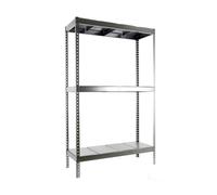 SimonRack Estanteria Metalica Almacenaje de Acero Industrial, 1500x1500x750 mm, 3 Baldas, Soporta 400 kg de Punto Flexión por balda, Galvanizado - SimonTaller Silver Large