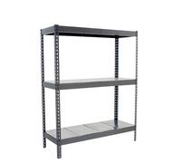 SimonRack Estanteria Metalica Almacenaje de Acero Industrial, 2000x1800x450 mm, 3 Baldas, Soporta 400 kg de Punto Flexión por balda, Gris/Galva - SimonTaller Gray