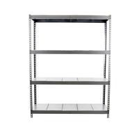 SimonRack Estanteria Metalica Almacenaje de Acero Industrial, 2000x1800x600 mm, 4 Baldas, Soporta 400 kg de Punto Flexión por balda, Gris/Galva - SimonTaller Gray Large