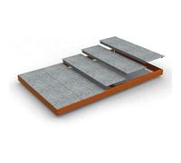 SimonRack Estantería Metálica Almacenaje, Sin Tornillos, 1 Baldas, Alta Capacidad Carga 400 kg, 70x1800x450 mm, Estantería Taller Garaje Trastero, Naranja/Galva