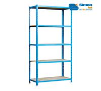 Simonrack estantería metálica sin tornillos maderclick plus azul/mad