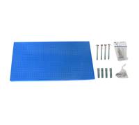 SimonRack Panel Herramientas Pared, Organizador Herramientas, Incluye 14 Ganchos y 3 Soportes, 1500x400 mm, Azul - Simonwork Blue Large