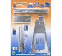 SimonRack Surtido de Accesorios de Tablero, Accesorios Panel Perforado, 4 Piezas, Acero Galvanizado