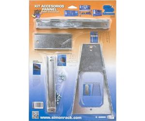 SimonRack Surtido de Accesorios de Tablero, Accesorios Panel Perforado, 4 Piezas, Acero Galvanizado