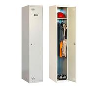 Simonrack Taquilla vestuario metálica Simonlocker 1 puerta, incluye llave, 1800x300x500 mm Gris